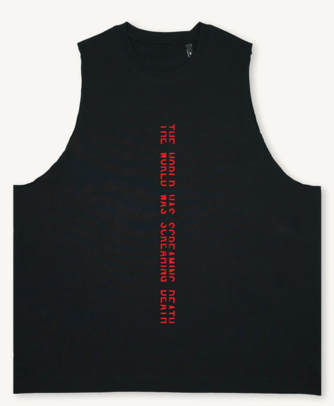 JKEEFER CUT SLEEVE T-SHIRT SCREAMING GRAPHIC