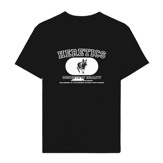 JKEEFER heretics concepts of reality t-shirt