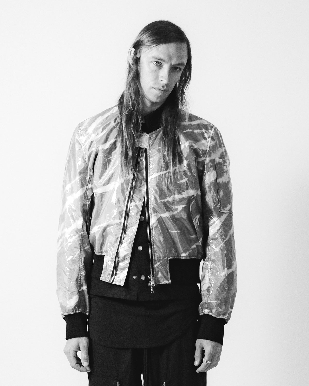 Zak Quarim of Candy wearing JKEEFER breakdown bomber jacket